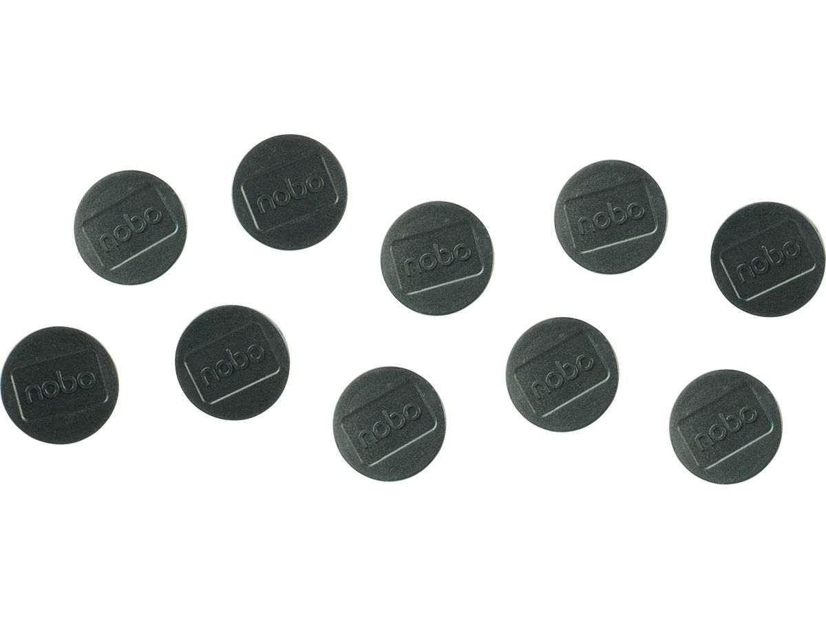 NOBO Aimant ronde 38mm 1915312 noir 10 pcs. (5028252611343)