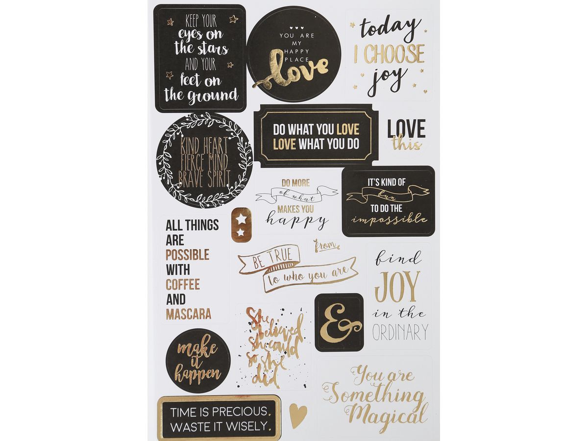 I AM CREATIVE Stickerbook 4087.473 paroles, 5 feuilles (7611983170821)