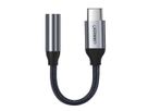 UGREEN USB-C to 3.5mm headphone 30632 jack adapter 10cm, Grey (6957303836321)