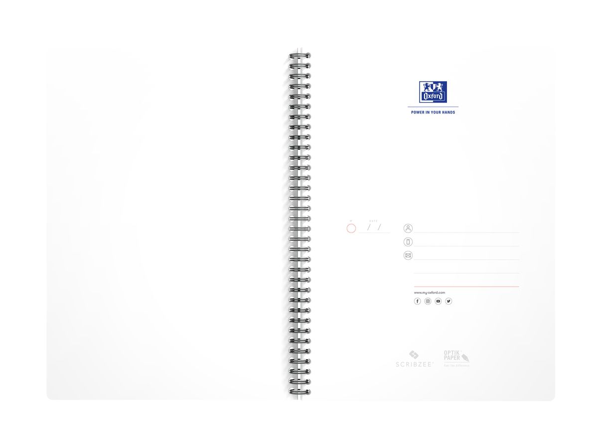 OXFORD Essentials Taccuino Ufficio 100105406 A4, quadretti 90 fgl, ass. (3020120022109)