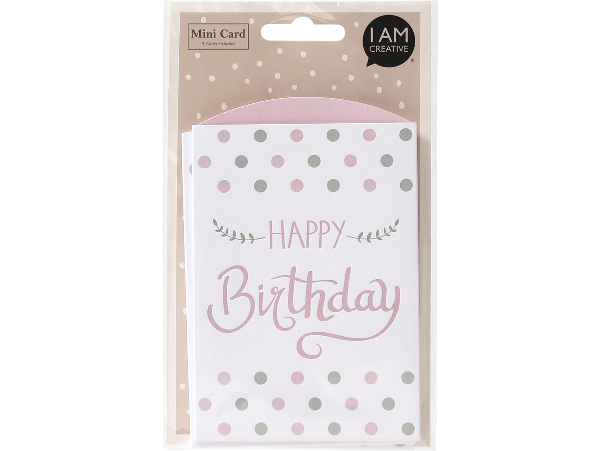 I AM CREATIVE Karten-Set 4088.85 Happy Birthday, 8 tlg. (7611983197170)