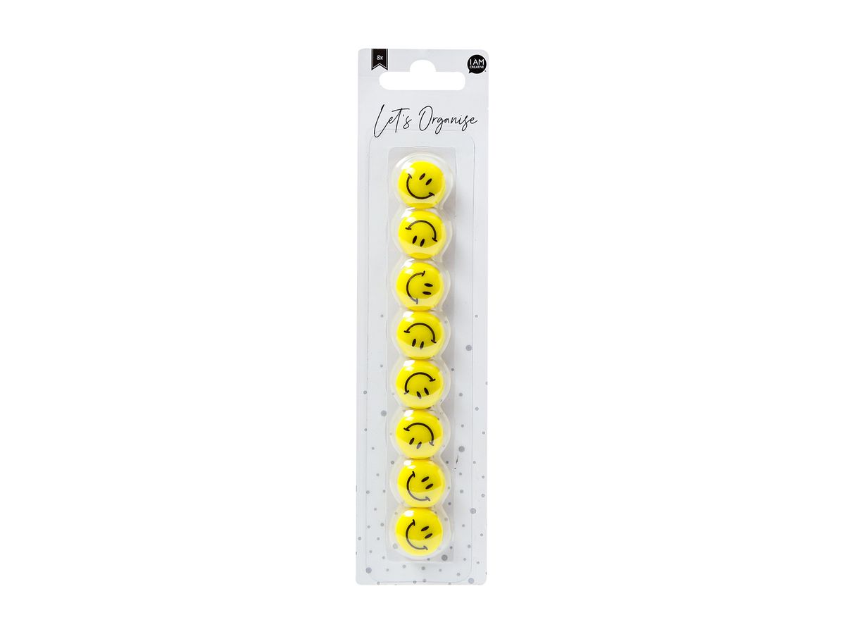 I AM CREATIVE Magnet Smilies Let`s Organize 4035.65 20mm 8 Stück (7611983215201)