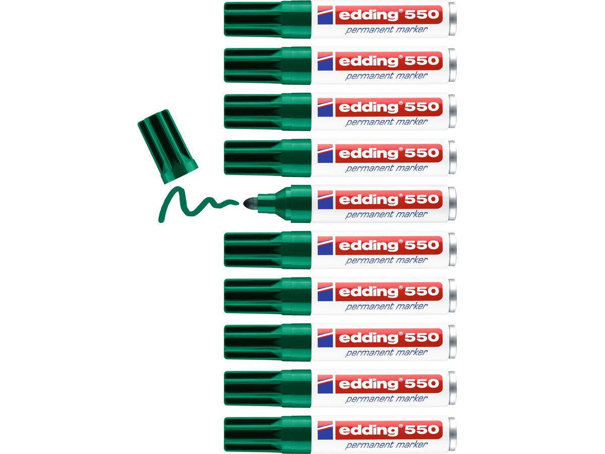 EDDING Permanent Marker 550 3-4mm 550-4 grün (4004764023851)