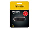 INTENSO USB-Stick Rainbow Line 16GB 3502470 USB 2.0 black (4034303010011)