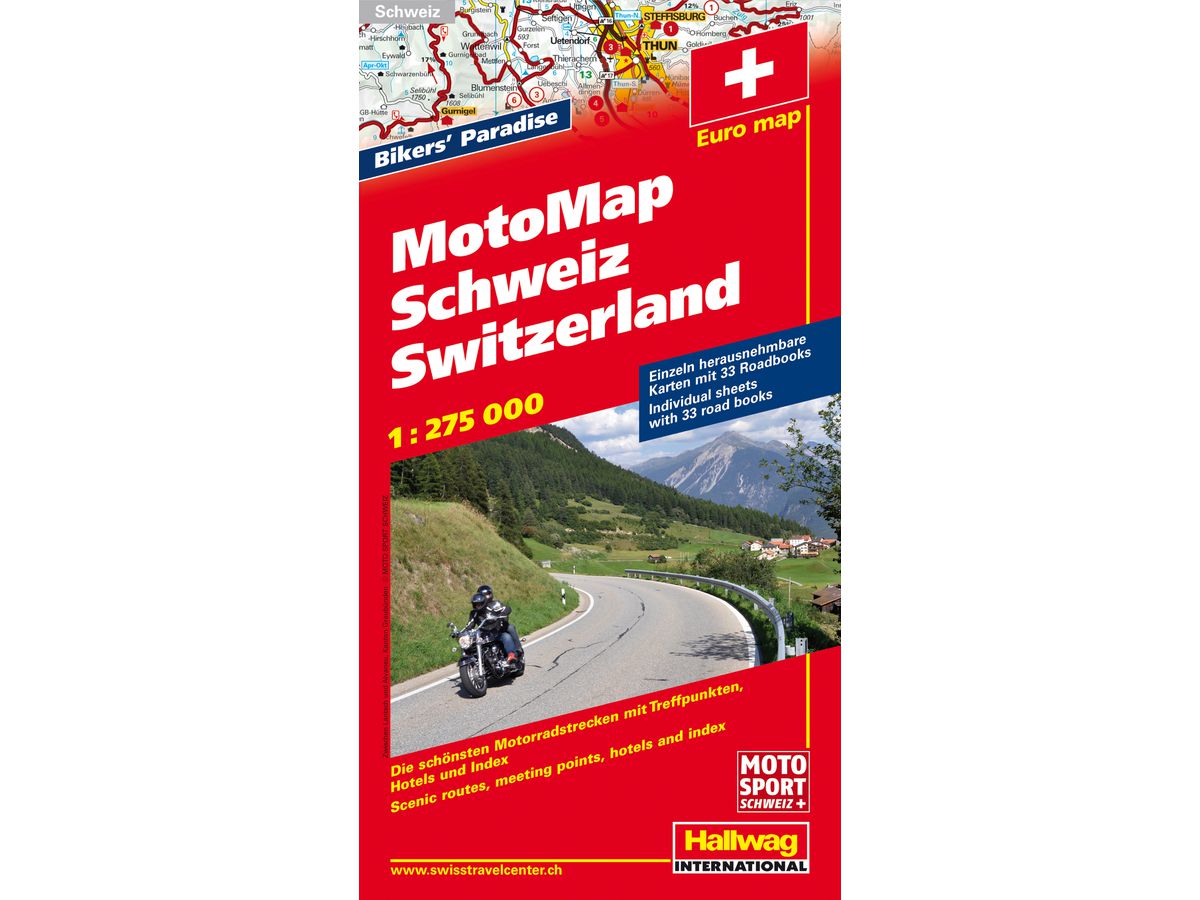 HALLWAG MotoMap 382830972 Schweiz 1:275'000 (9783828309722)