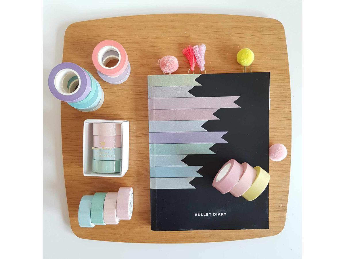 RICO DESIGN Washi Tape Set 15mmx5m 99001.21.28 glitter pastel 4 rouleaux (4051271402204)