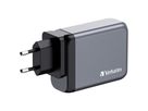 VERBATIM Charger 100W GaN grey 32202 3xUSB-C 1xUSB-A +Adapter UK/US (0023942322023)