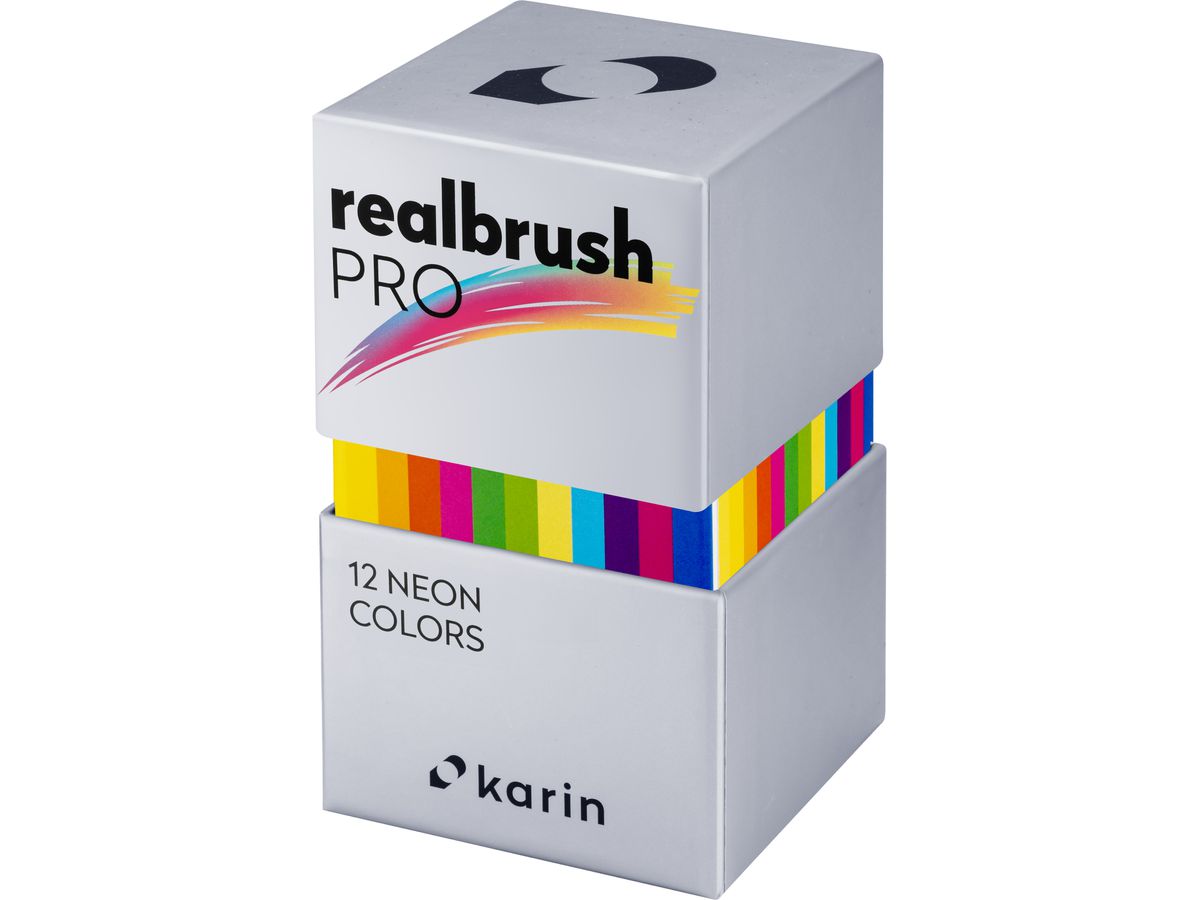 KARIN Real Brush Pen Pro 0.4mm 31C12 Neon Colors 12 pièces (5904446031367)