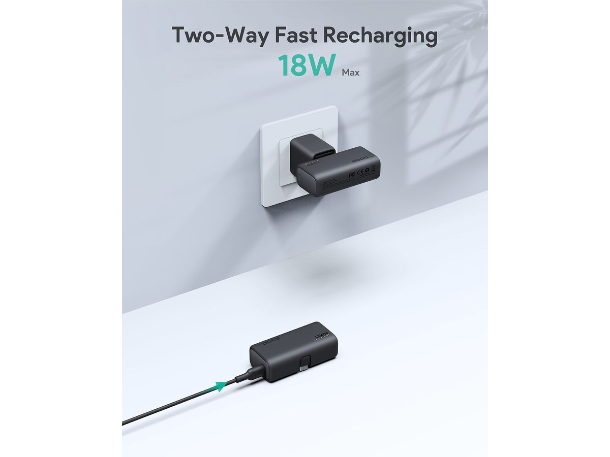 AUKEY Spark Pocket 5000mAh PB PB-Y59 20W PD, Grey (0689323787951)