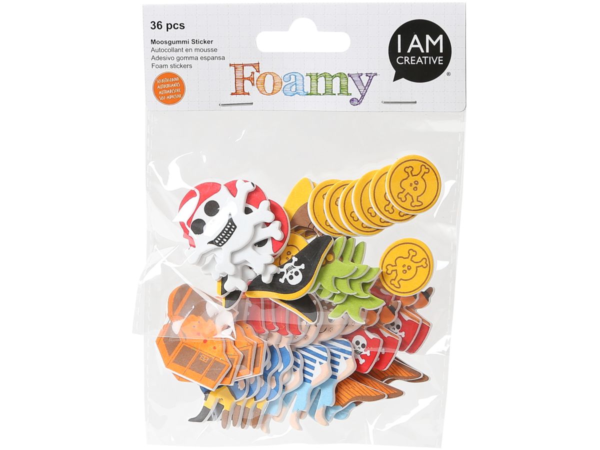 I AM CREATIVE Foamy 4019.51 Pirat, 36 Stück (7611983193141)