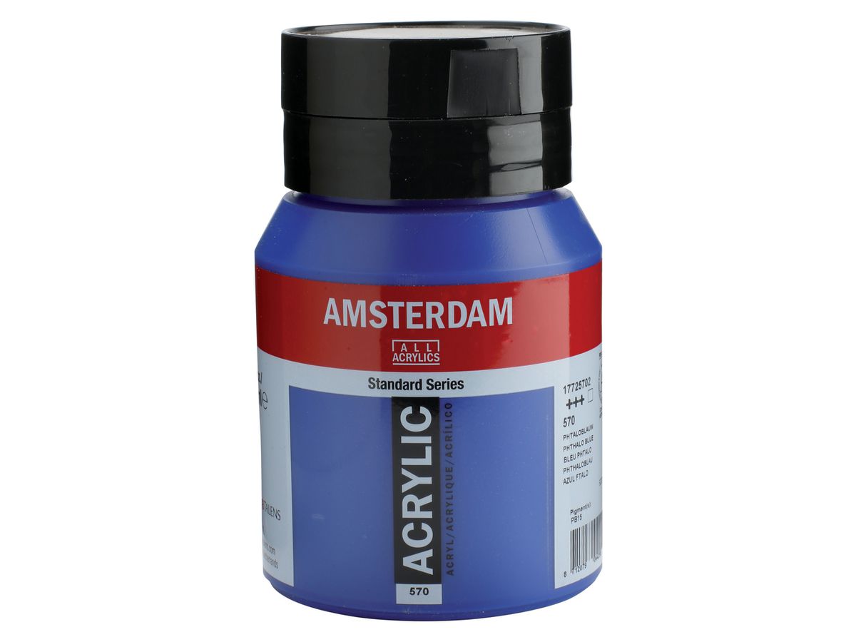 AMSTERDAM Acrylfarbe 500ml 17725702 Phthaloblau 570 (8712079044299)