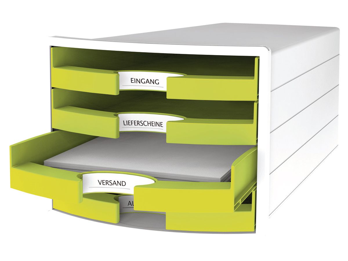 HAN Schubladenbox IMPULS A4/C4 14.75 lemon 4 Schubladen (4012473101852)
