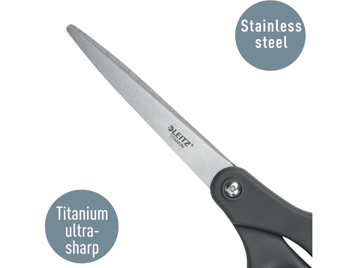 LEITZ Ciseaux titan 20.5cm 5422-00-89 gris foncé (4002432138234)