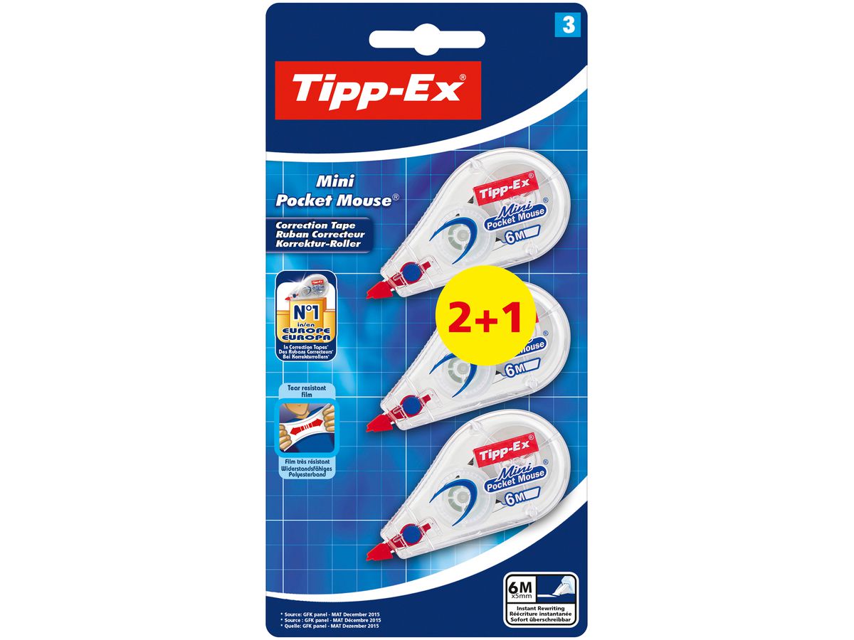 TIPP-EX Mini Pocket Mouse 8983742 2+1 (3086126615240)