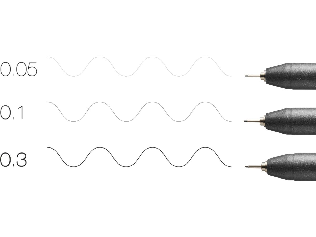 COPIC Multiliner 22075630 schwarz 3 Stück (4013695266039)