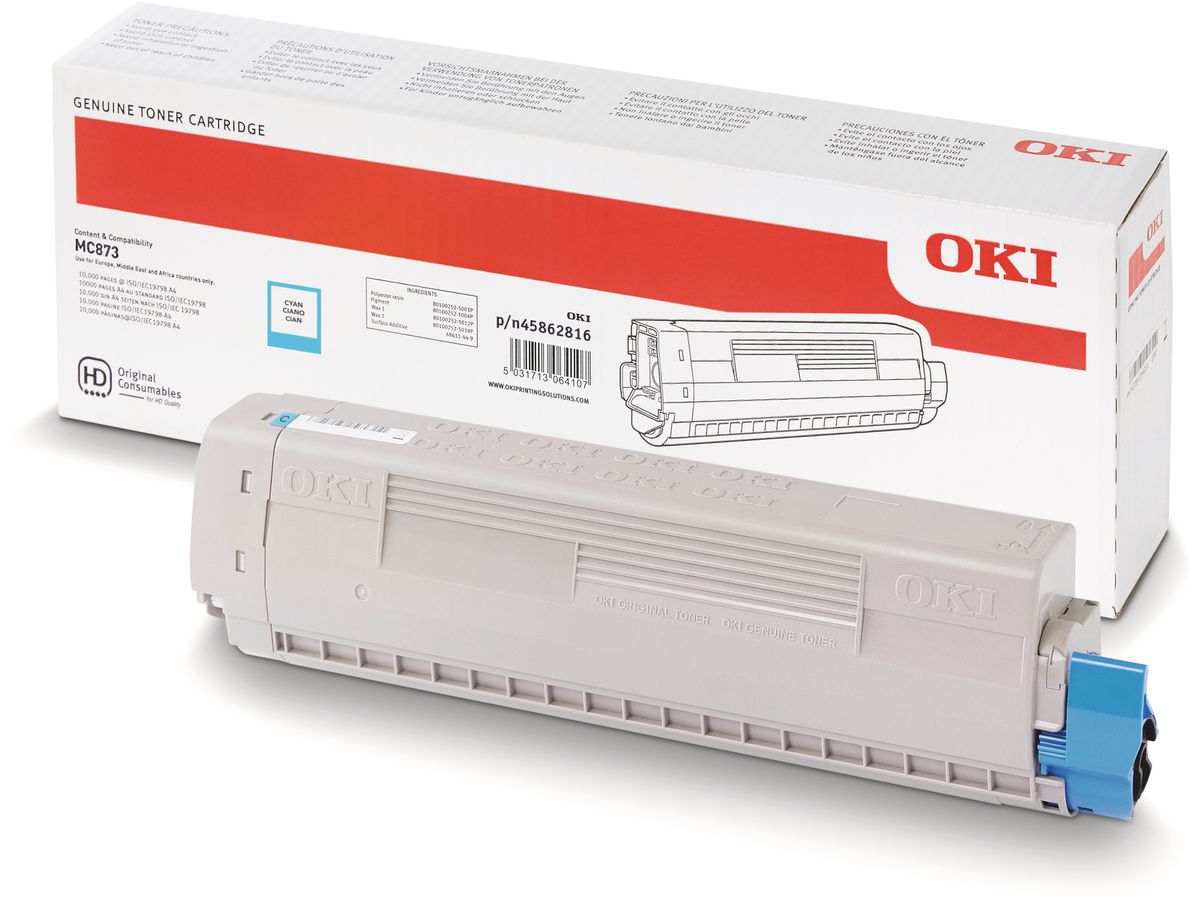 OKI Toner cyan 45862816 MC873 10'000 Seiten (5031713064107)