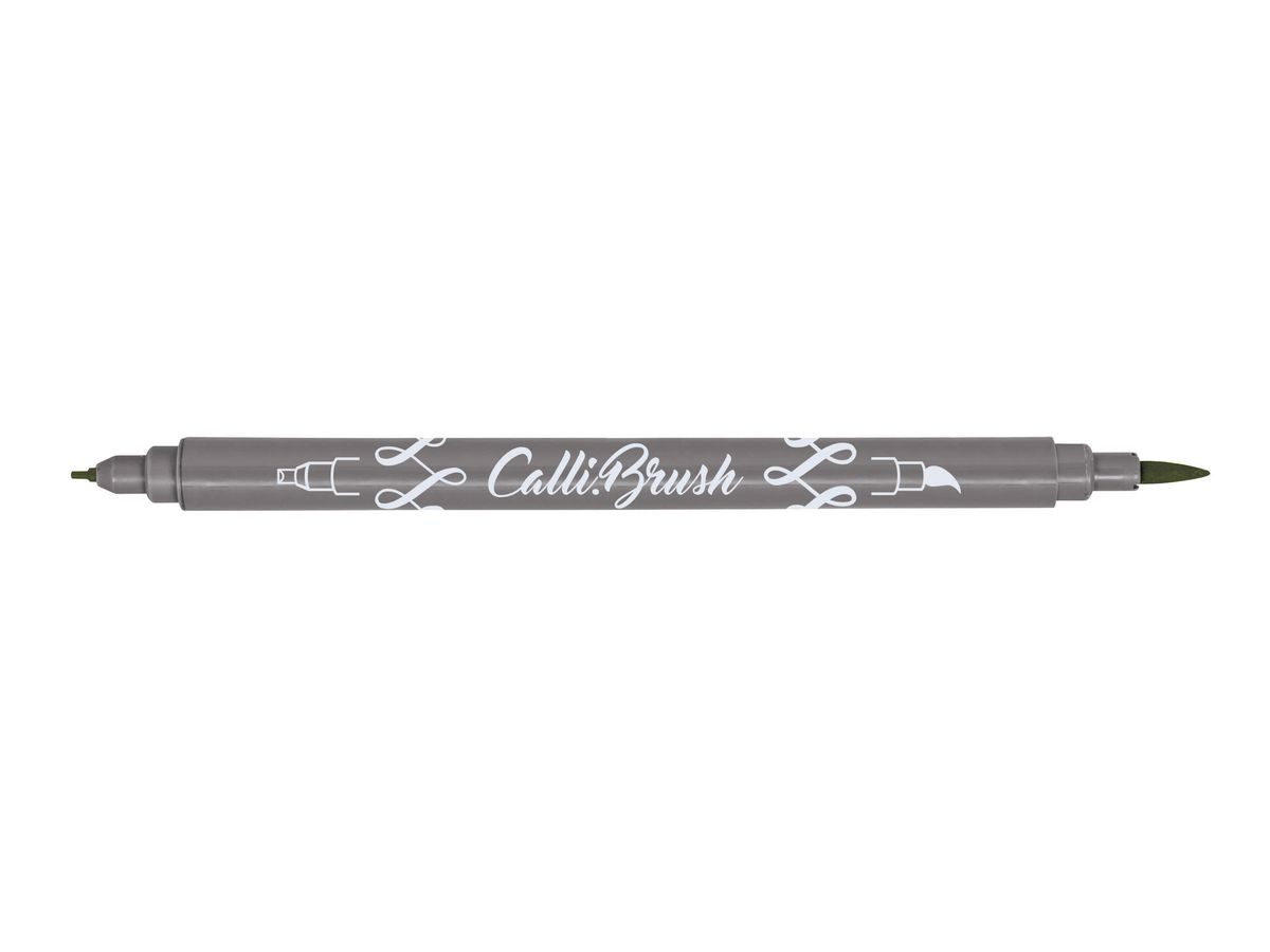 ONLINE Callibrush Pen Double Tip 2mm 19071/6 Olive (4014421190710)