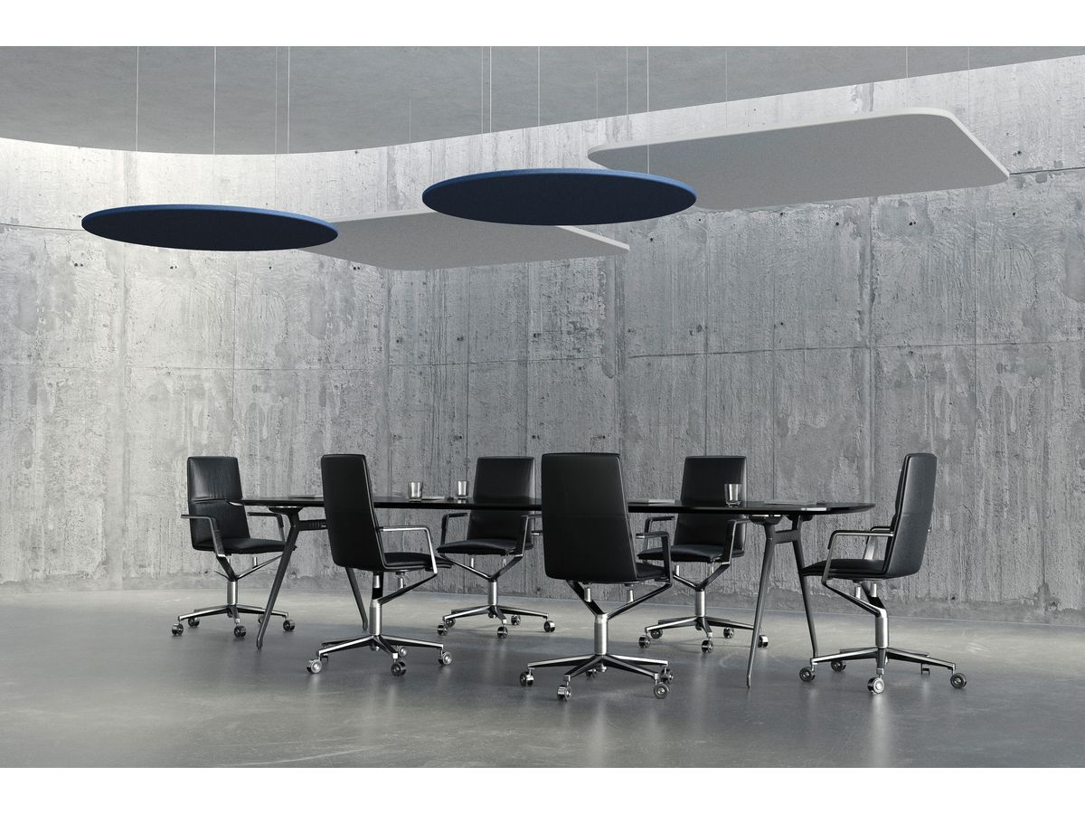 SUONO Deckensegel L 120x120x7.4cm 2214.L24.4700 ROUND, blau 2 Stk. (7640439764956)