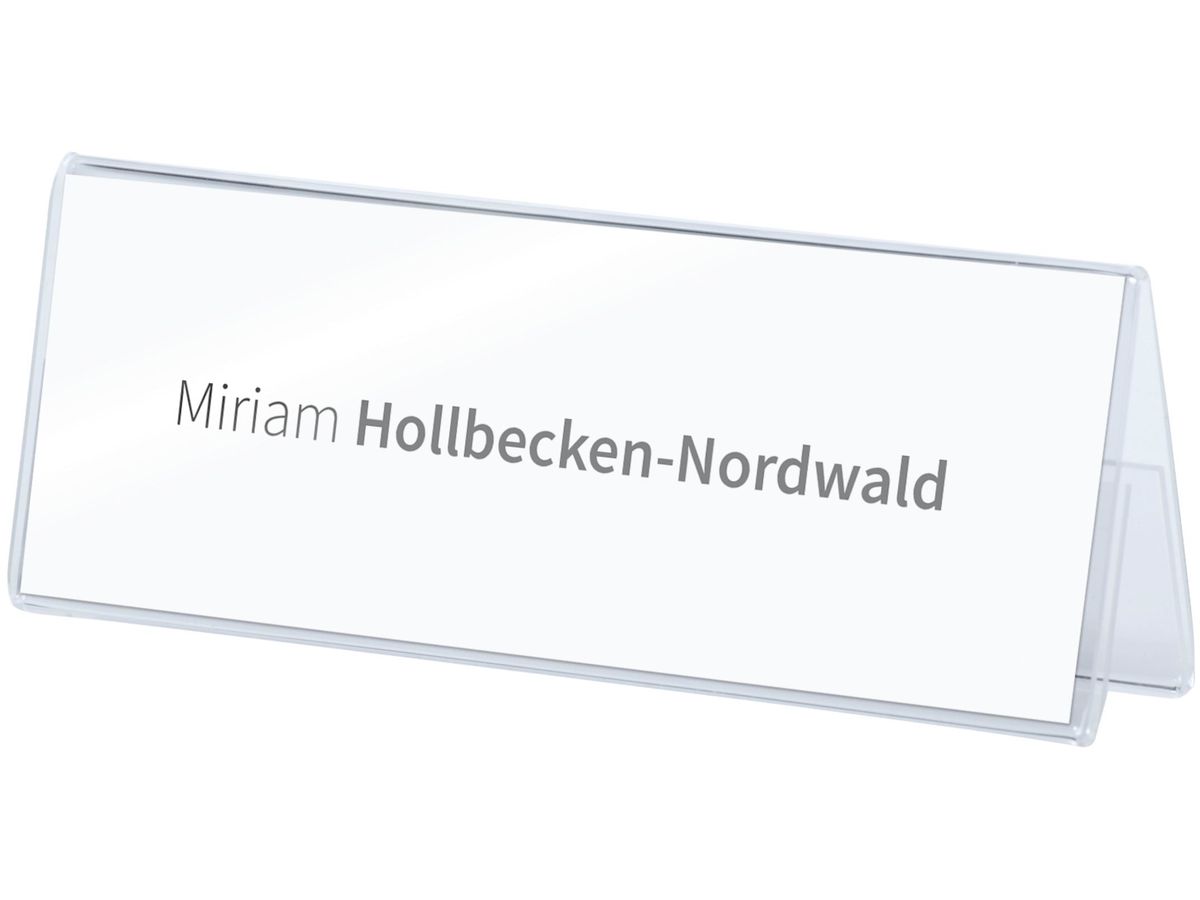 DEFLECTO Tischnamenschilder 48701 transparent A5 (0079916487014)