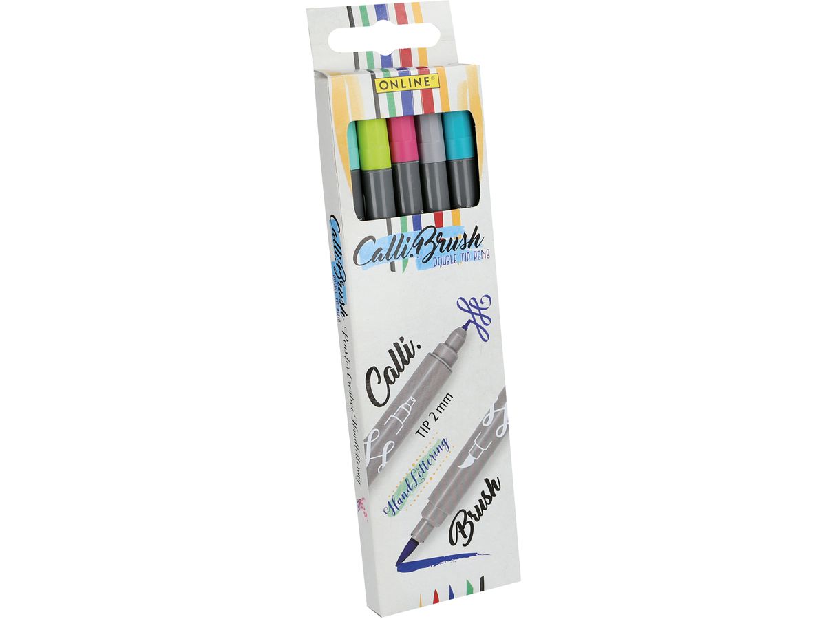ONLINE Calli Brush Summer Edition 19135 5 colori Double Tip, 2mm (4014421191359)