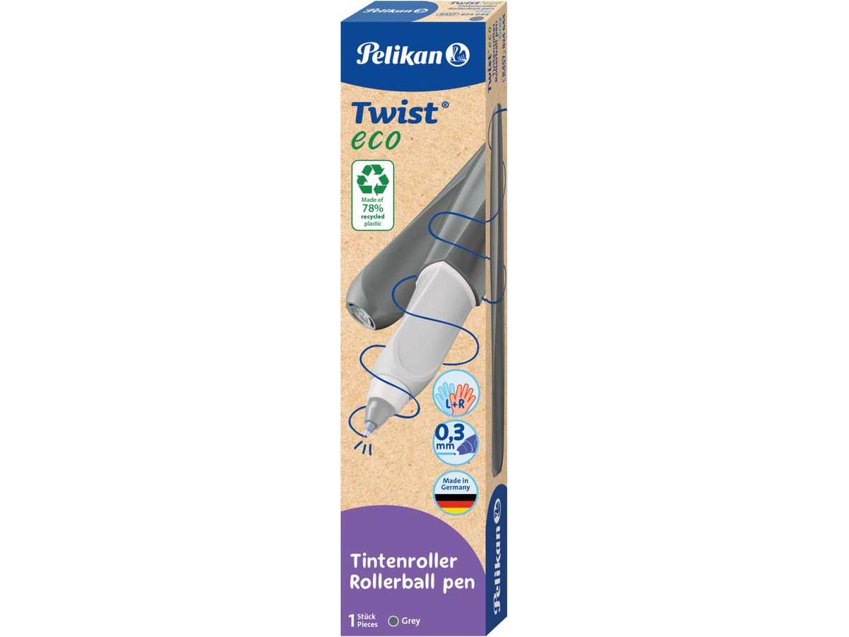 PELIKAN Tintenroller Twist Eco 0.3mm 824644 grau (4012700824646)