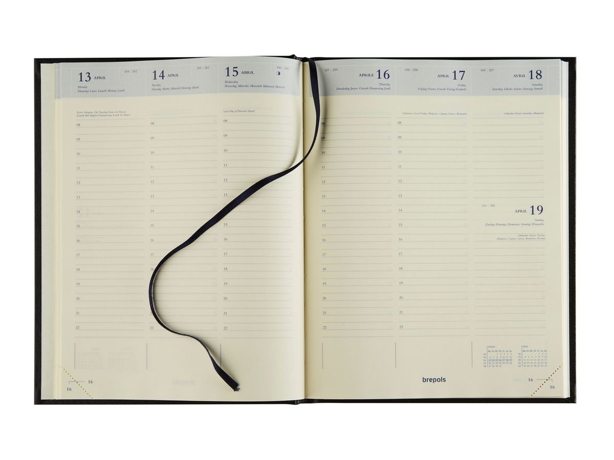 BREPOLS Agenda Timing Lima Kul. 2026 0.136.1256 1S/2P bordeaux 17.1x22cm (5412303005203)