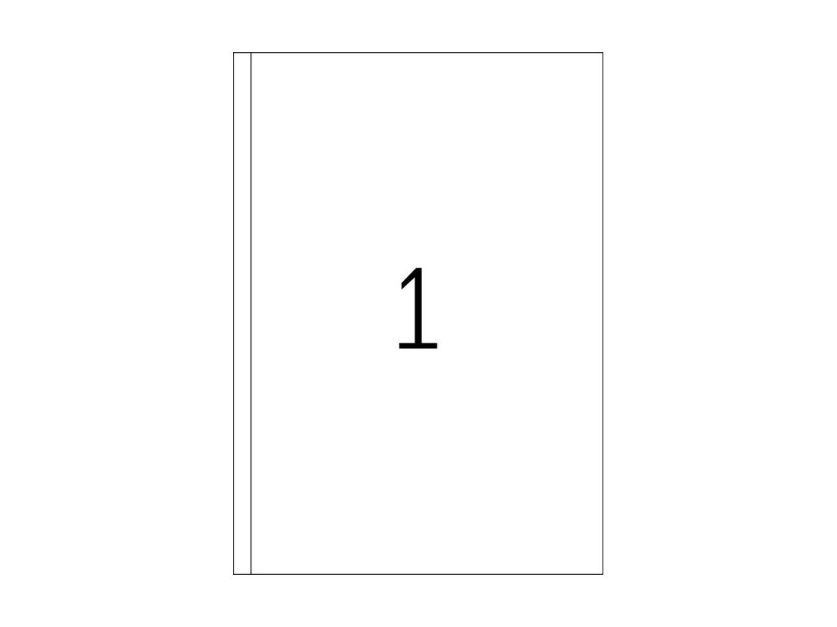 HERMA Universal-Etiketten 200x297mm 4458 weiss 100 St./100 Blatt (4008705044585)