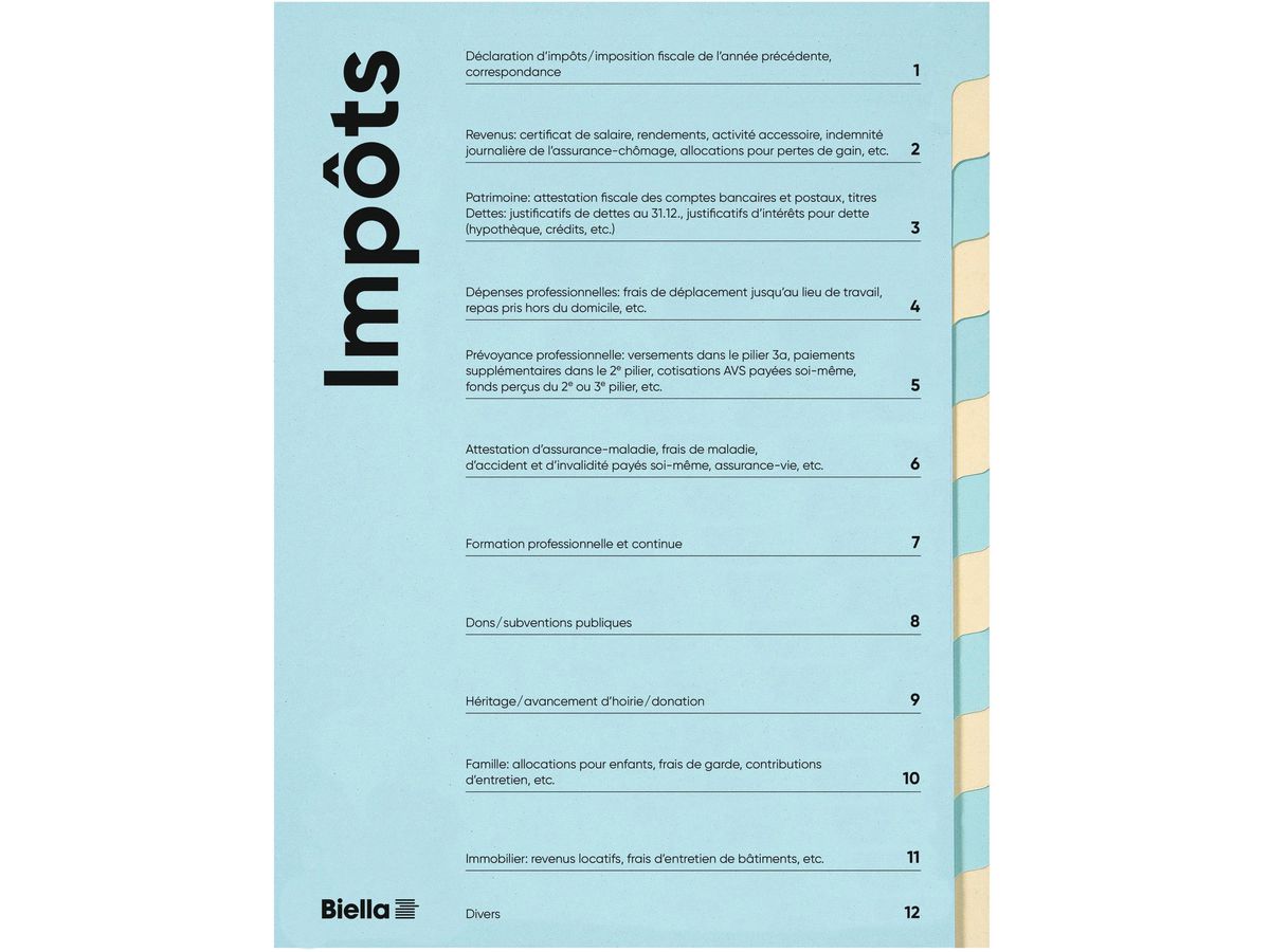 BIELLA Serviette de conf. FR A4 326011291U bleu/beige 320g, 12 pcs. (7611365464289)