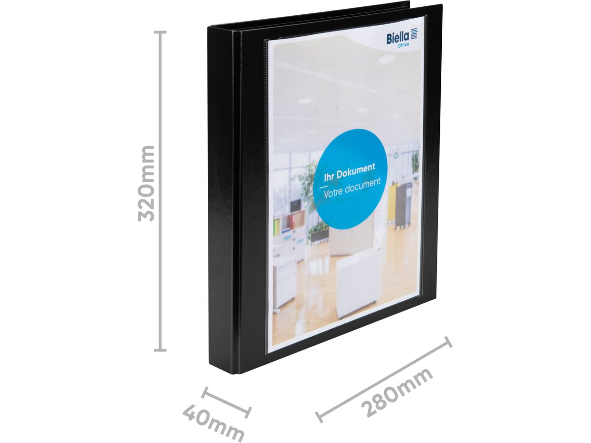 BIELLA Zeigebuch Creative XL#2 2.5cm 44342502U schwarz, 4-Ring A4 (7611365331116)