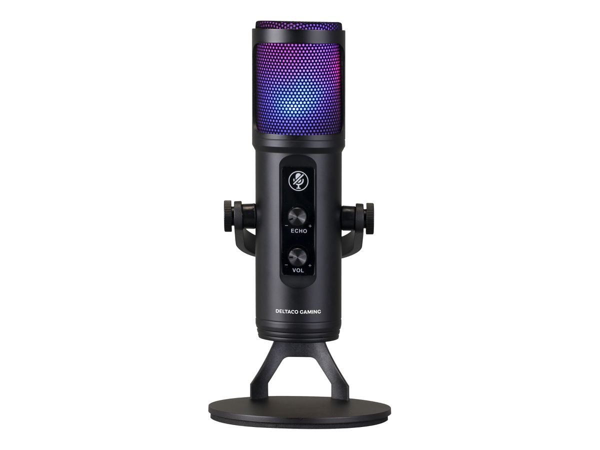 DELTACO RGB Microphone GAM-171 Black (7333048060846)
