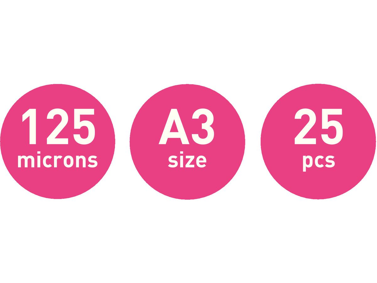 LEITZ Pochettes à plastifier A3 74890000 brillant, 125my 25 pcs. (4002432397730)