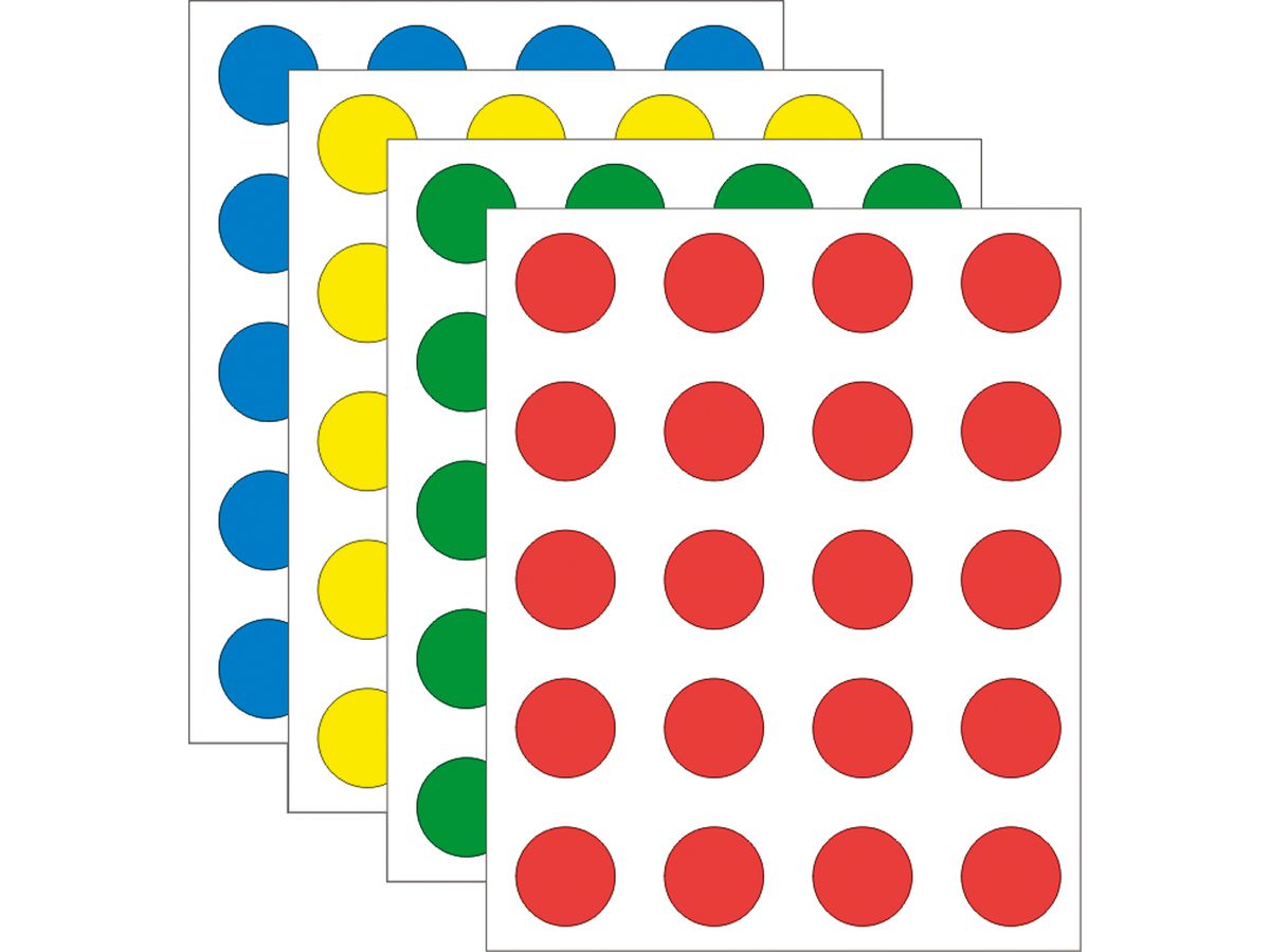 BEREC Punti di colla 19mm 550.005 4 colori 1000 pezzi (7640106621537)