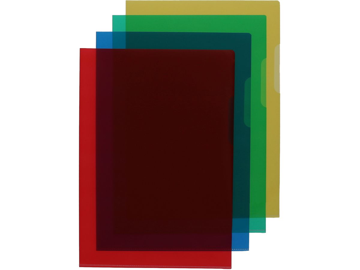 NOVOOO Pro Sichtmappen 120 my A4 400208300 assortiert, genarbt 100 Stück (9010729131481)