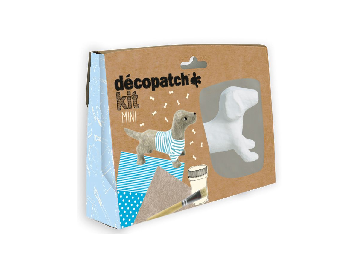 DECOPATCH Set artig. bassotto KIT026C Bogen, Tier, Pinsel, Lack (3609510350406)