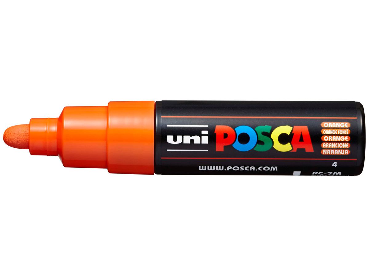 POSCA Marker 4.5-5.5mm PC-7M ORANGE arancione (4902778228289)