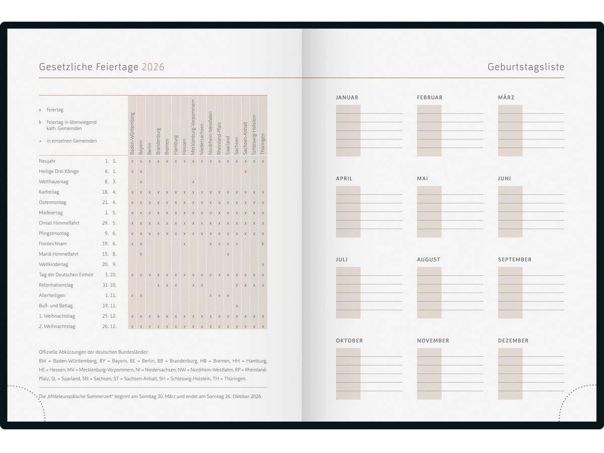 RIDOIDE Taschenagenda Design Line 2026 7013607026.26 1W/2S Heart DE 12x16cm (4003273789333)