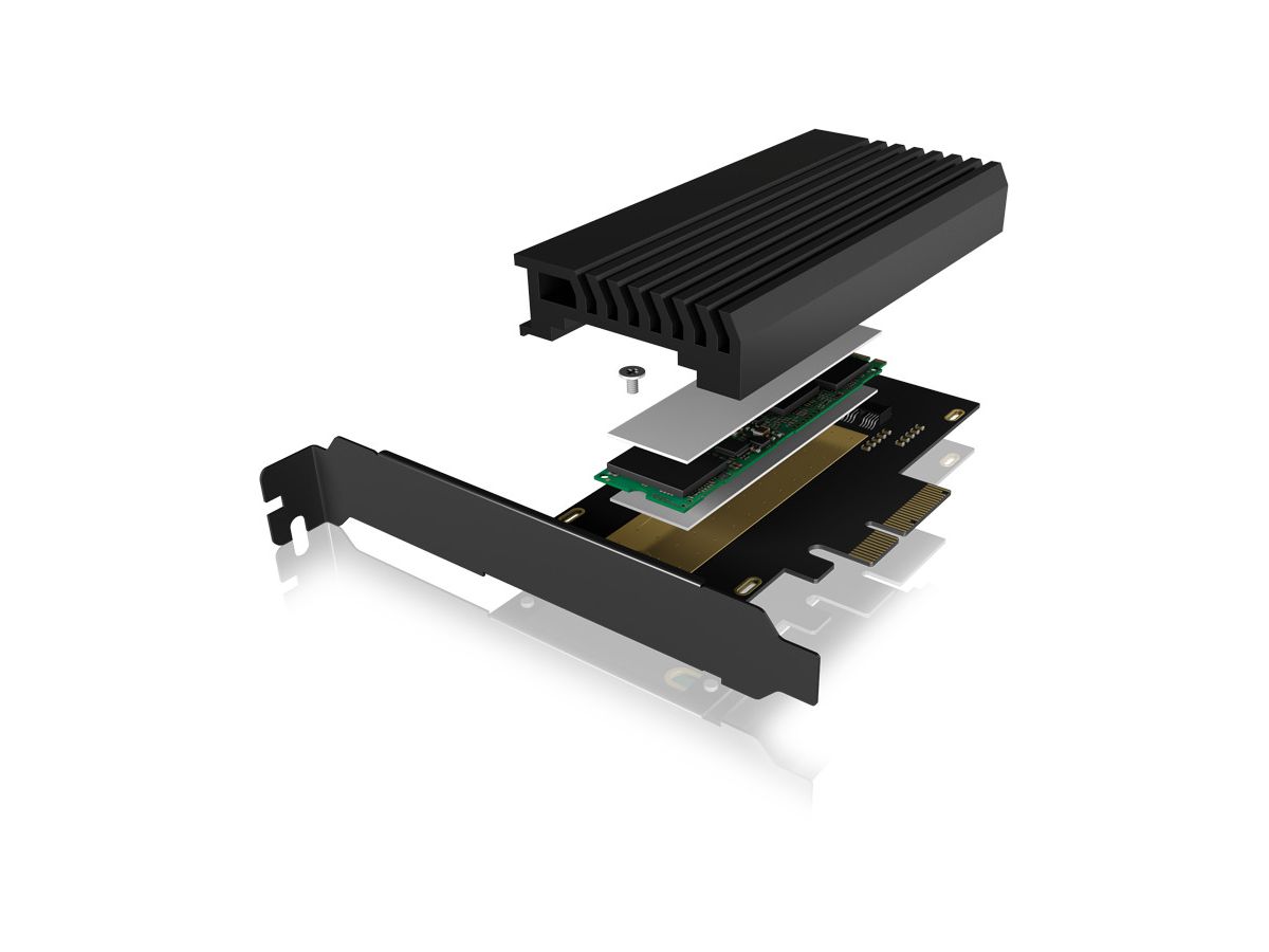ICY BOX PCIe-Karte, 1x M.2 PCIe NVMe IB-PCI214M2-HSL SSD PCIe 4.0 (4250078167242)