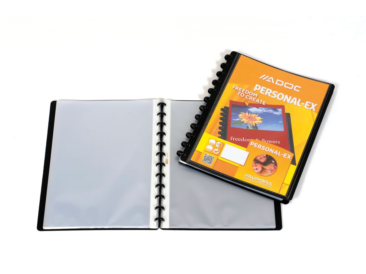 ADOC Sichtbuch Personal A4 5232.705 schwarz mit Fenster 30 Taschen (5410733224737)