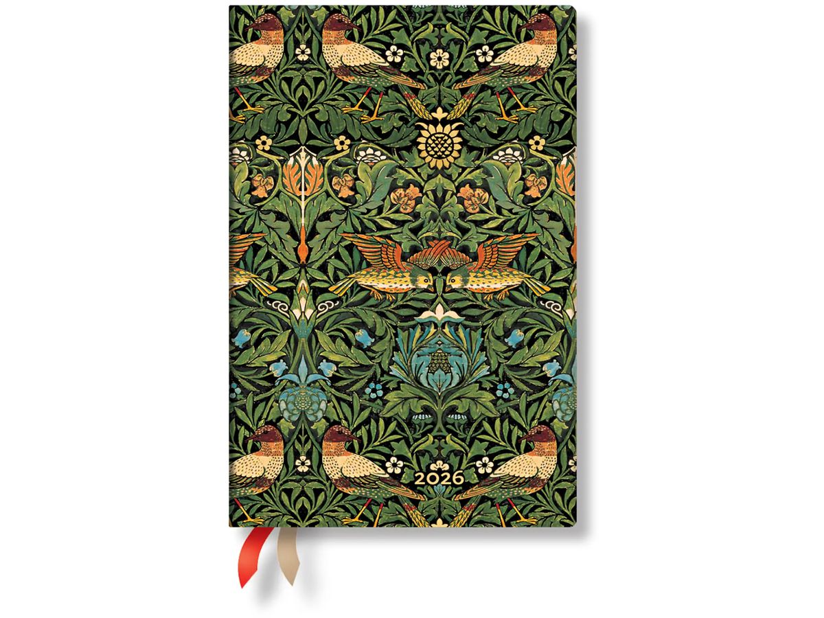PAPERBLANKS Agenda Morris Oiseaux 2026 FF0963-5 1S/2P HOR Mini SC FR 9.5x14cm (9780349709635)