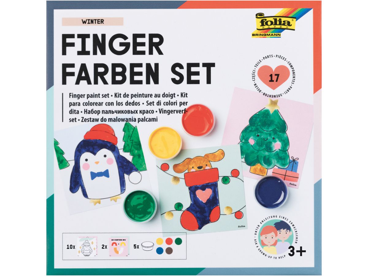 FOLIA Fingerfarben Winter 48212 5 Farben (4001868142648)