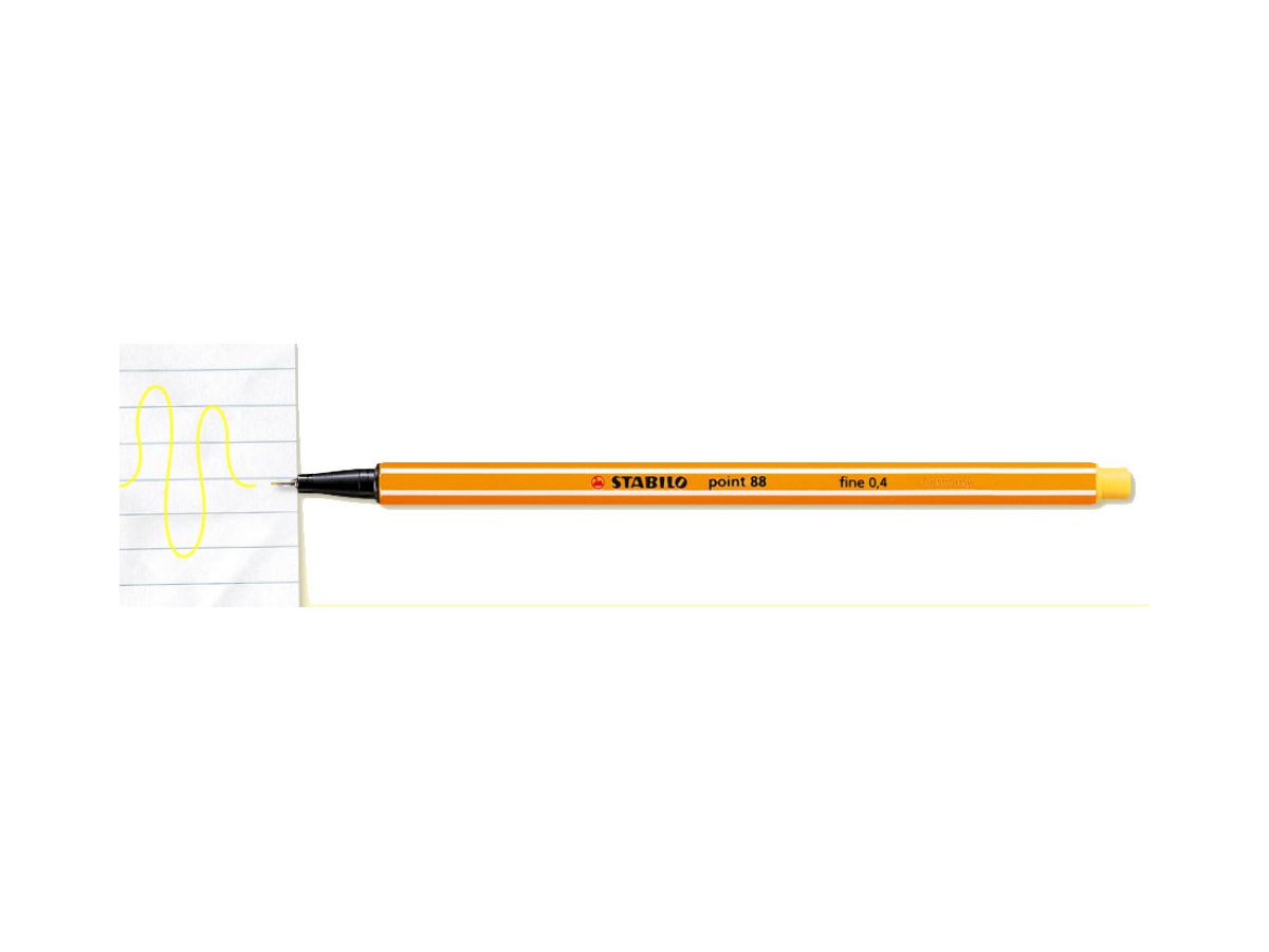 STABILO Fineliner Point 88 0.4mm 88/44 jaune (4006381105293)