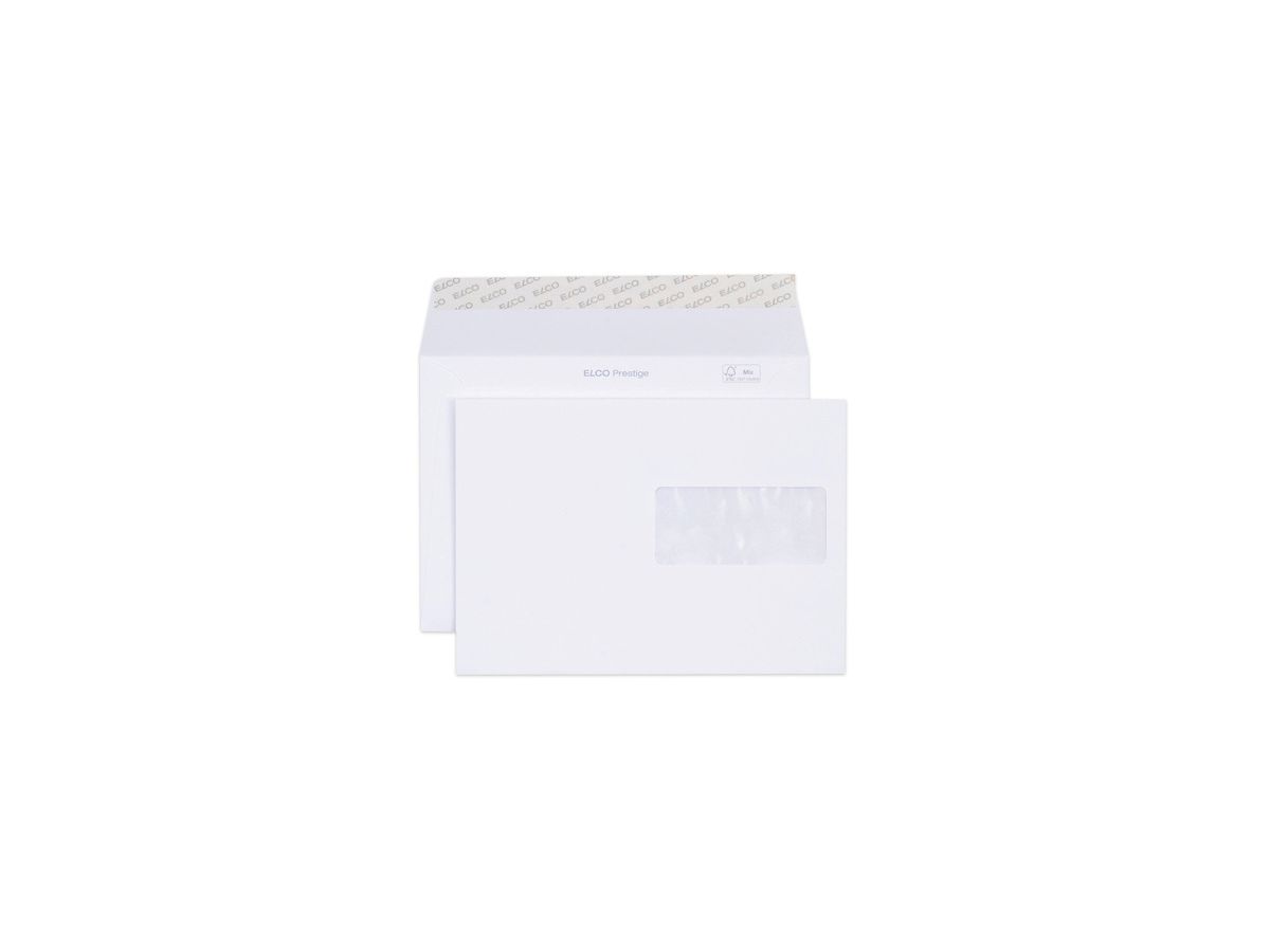 ELCO Couvert Prestige C5 42896 120g, weiss ,m/Fenster 250 St. (7611722015581)