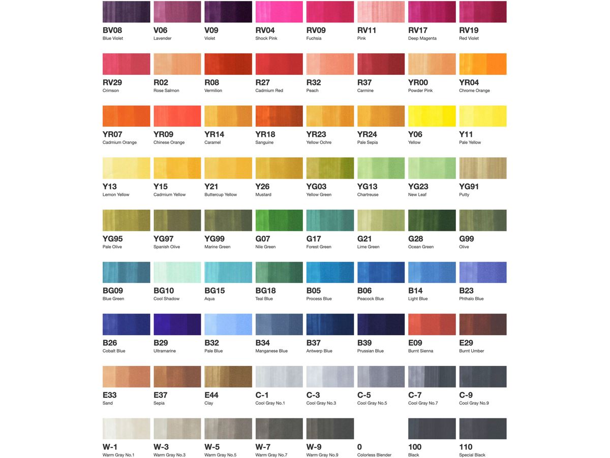 COPIC Marker Classic 20075160 Set A, 72 Stück (4511338063378)