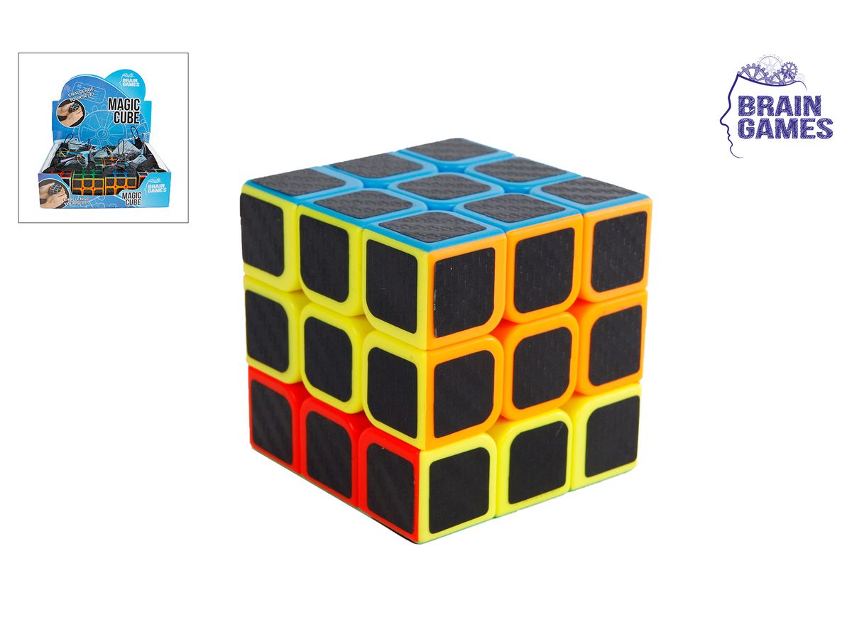 ROOST Brain Games Magic Cube 621181 schwarz, 3x3 6cm (8713219446485)