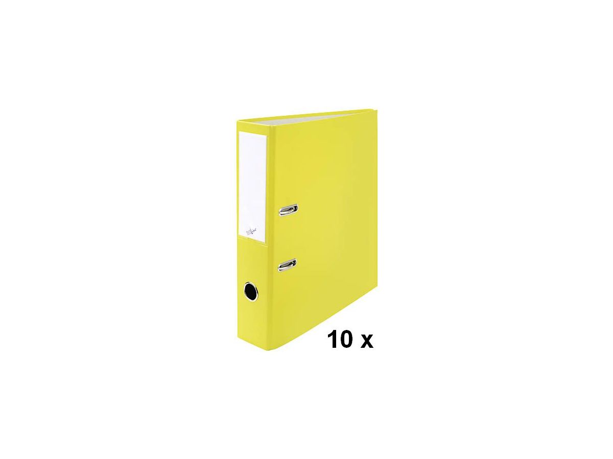BÜROLINE Classeur 7cm 670084 jaune, 10 pcs. A4 (7612532036353)