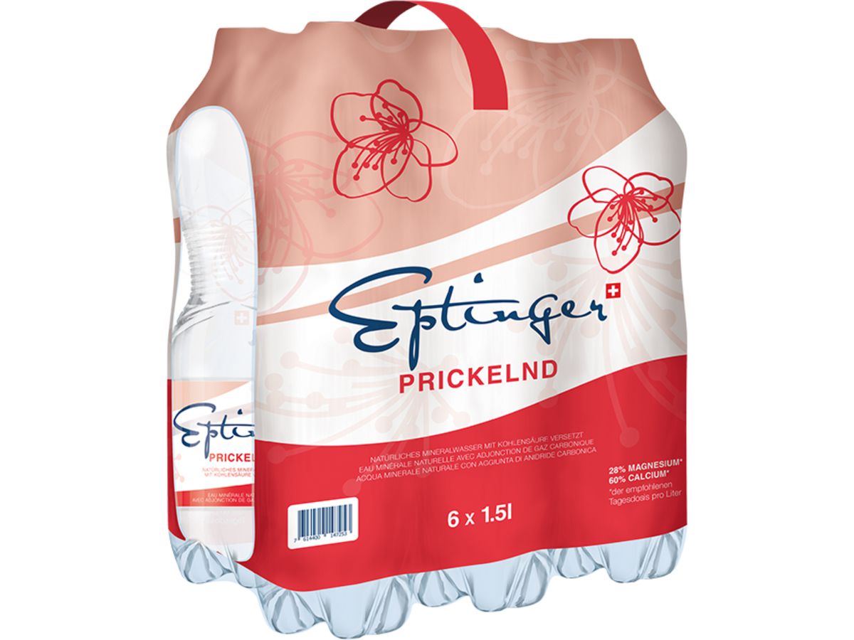 EPTINGER rot, mit Kohlensäure, Pet 1009 150 cl, 6 Stk. (7614400147253)