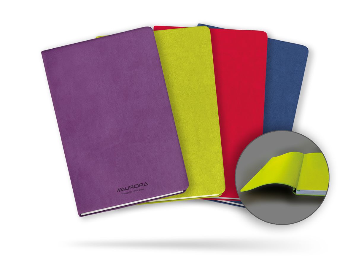 AURORA Notizbuch Softcover A5 2396CA assortiert, liniert 192 Seiten (5411028040698)