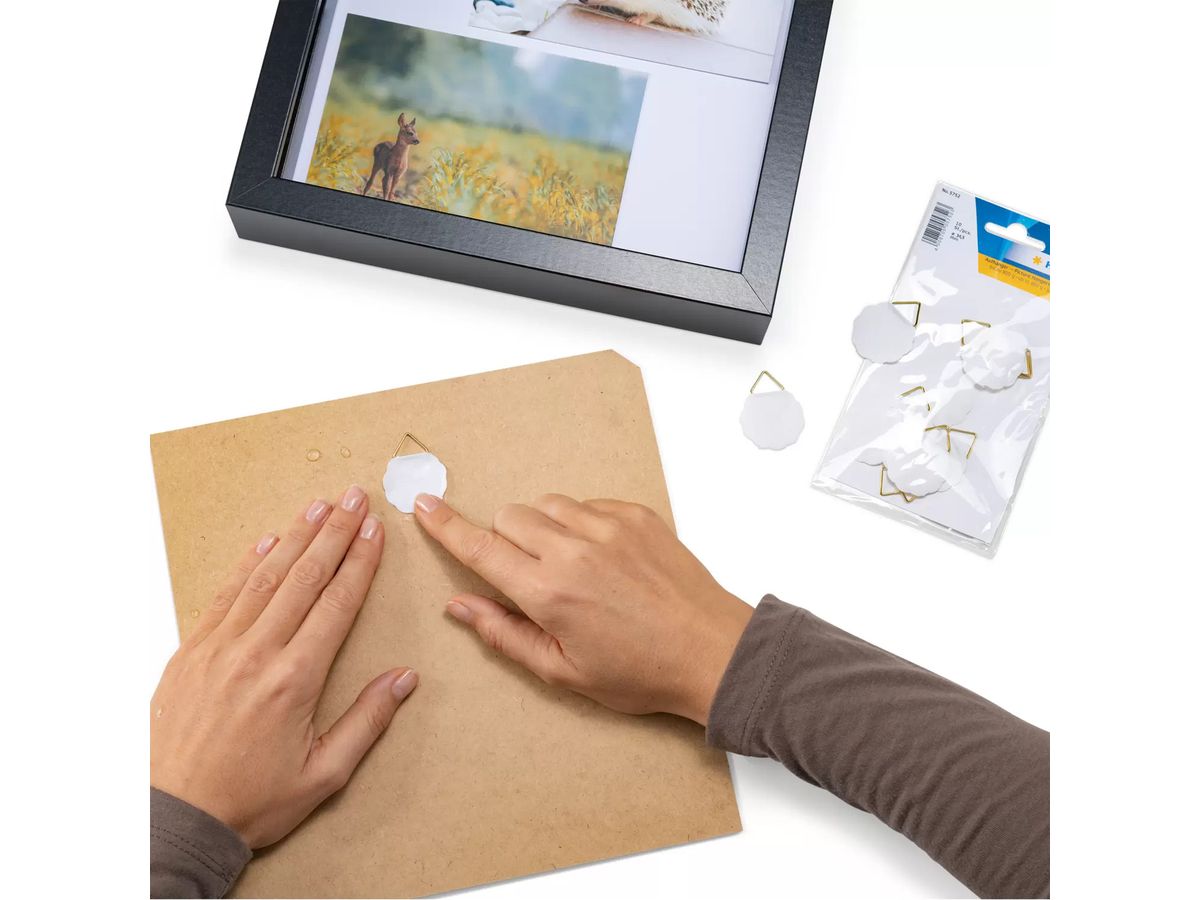 HERMA Bildaufhänger 34.5mm 5752 Messing 10 Stück (4008705057523)