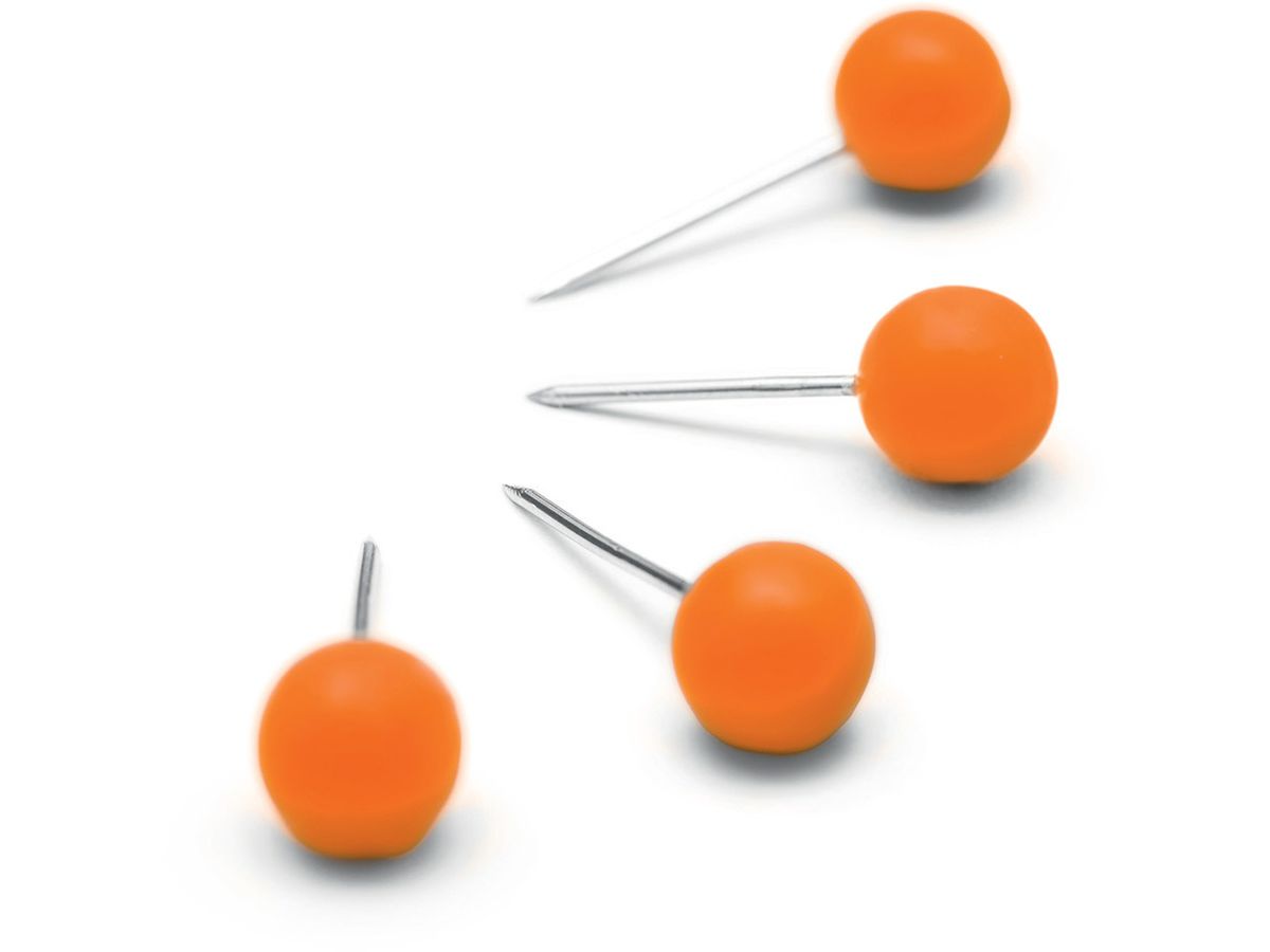 NOBO Pinwand-Nadeln 1905329 orange 100 Stück (5028252526159)