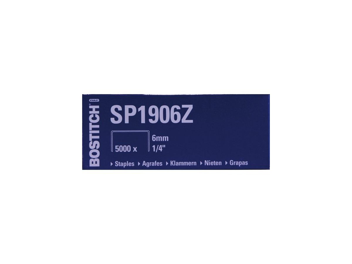 BOSTITCH Punti SP19 1/4 6mm SP1906Z 5000 pezzi (5902013935919)